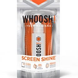 WHOOSH! Award-Wining Screen Cleaner – Safe for all screens – Smartphones, iPads, Eyeglasses, Kindle, LED, LCD & TVs – Includes 1 Oz bottle + 1 Premium Antimicrobial Microfiber cloth