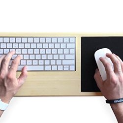 Station for Magic Keyboard and Magic Mouse - Premium Home and Office Accessory - iSkelter Apple Solutions - Control Your iMac or Laptop Remotely (in Premium Light Bamboo)