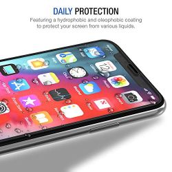 TETHYS Glass Screen Protector Designed for iPhone XS Max (6.5") [3-Pack] [Edge to Edge Coverage] Full Protection Durable Tempered Glass for Apple iPhone XS MAX Guidance Frame Included (Pack of 3)