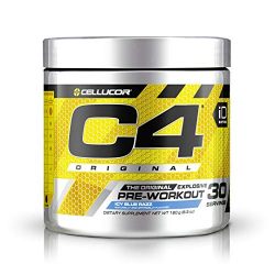 Cellucor C4 Original Pre Workout Powder Energy Drink w/Creatine, Nitric Oxide & Beta Alanine, ICY Blue Razz, 30 Servings