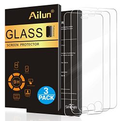 Ailun Screen Protector for iPhone 8 iPhone 7,[4.7inch][3 Pack],2.5D Edge Tempered Glass for iPhone 7/8,Case Friendly,Siania Retail Package