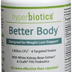 Hyperbiotics Better Body w/White Kidney Bean Extract & Orafti P95 Prebiotics - 60 Veg Tablets | Weight Loss Support