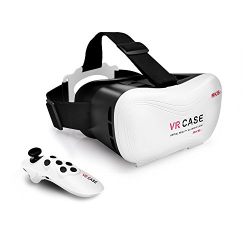 LiKee Virtual Reality Headset VR 3D Glasses with Remote Controller for iPhone 5/6/6s Plus Samsung Android Video Games