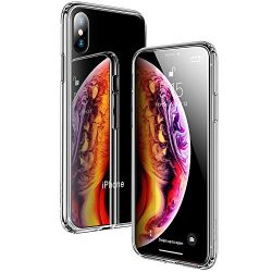 ESR Mimic Tempered Glass Case for iPhone Xs Max，9H Tempered Glass Back Cover [Mimics The Glass Back of iPhone] + Soft Silicone Bumper [Shock Absorption] for iPhone 6.5 inch(Black)