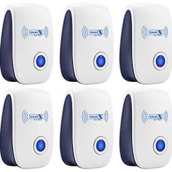 Pest Control Ultrasonic Repellent - Set of 6 Electronic Plug-in Repeller for Insects