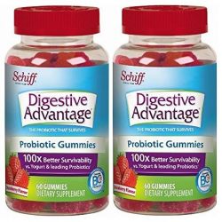 Digestive Advantage Strawberry Daily Probiotic Gummies -60 Count (2 Pack)