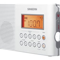 Sangean Portable AM/FM/Weather Alert Digital Tuning Waterproof Shower Radio