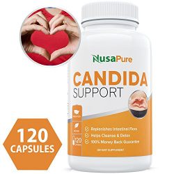 Candida Cleanse (NON-GMO) 120 Capsules: Double the Competition - Powerful Yeast Infection Treatment with Caprylic Acid, Oregano Oil & Probiotics to Clear Candida while Preventing Reoccurrence