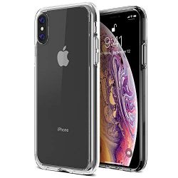 Trianium Clarium Case Designed for Apple iPhone XS MAX Case (2018 6.5" Display ONLY) Reinforced Corner TPU Cushion and Hybrid Rigid Clear Back Plate Protection Covers [Enhanced Hand Grip] - Clear