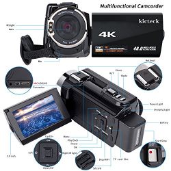 Video Camera Camcorder 4K kicteck Ultra HD Digital WiFi Camera