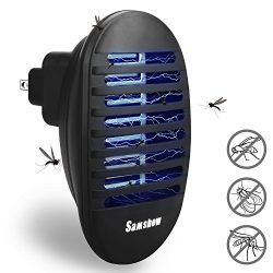 Samshow Bug Zapper, Mosquito Killer, Indoor Insect Killer Electronic Repeller - Eliminates Most Flying Pests (Black)