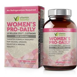Vitamin Bounty Womens Daily Probiotic - 10 Billion CFUs Per Serving, 5 Strains, Prebiotic and Probiotic