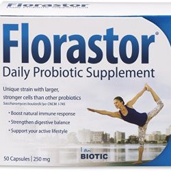 Florastor Daily Probiotic Supplement for Men and Women – Saccharomyces Boulardii lyo (250 mg; 50 Capsules)