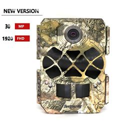 Bestguarder Trail Camera, 30MP 1920P HD Waterproof Wildlife Hunting Scouting Game Camera with 140°Detecting Range Motion Activated Night Vision 2.0”LCD 42Pcs IR LEDs