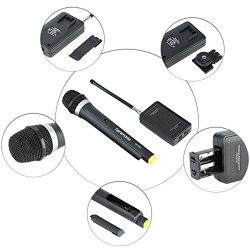 Saramonic WM4CA Professional Portable Wireless VHF Handheld Microphone System for DSLR Camera/Video Camcorder, Compatible with Canon/Nikon / Sony/Panasonic / BlackMagic/Zoom / Tascam/Roland