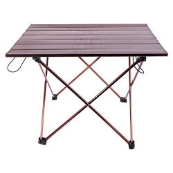 Himal Portable Ultralight Folding Aluminum Table Camping Picnic Roll Up Table 21.5 x 16