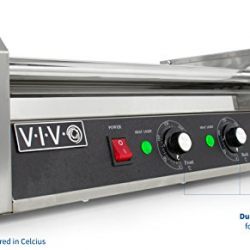 VIVO Electric 12 Hot Dog & Five (5) Roller Grill Cooker