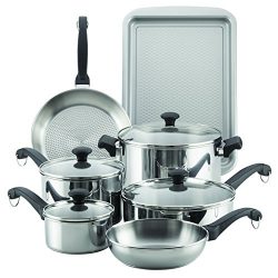 Farberware Classic Traditions Stainless Steel Cookware Set, 12-Piece