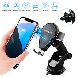BOSLISA Auto-Clamping Qi Wireless Charger Car Mount