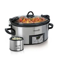 Quart Metallic Cooker with Hinged Lid, Black