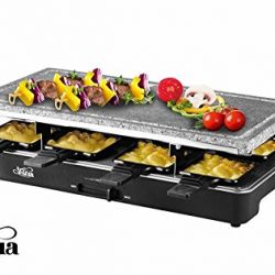 Artestia Electric Raclette Grill with Two Full Size Top Plates