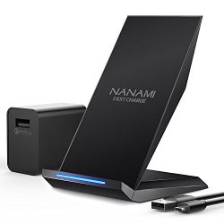 Fast Wireless Charger, NANAMI Qi Certified Wireless Charging Stand