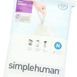 simplehuman Custom Fit Trash Can Liner N, 45 Liters