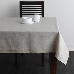 Solino Home 100% Pure Linen Plain Tablecloth Athena