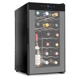 NutriChef 18 Bottle Thermoelectric Red And White Wine Cooler
