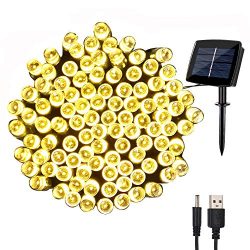 woohaha Solar Fairy String Lights Outdoor Waterproof