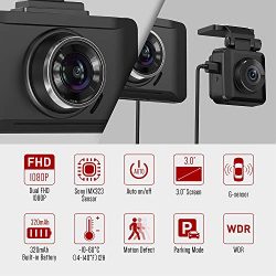 TaoTronics Dual Dash Cam with Sony IMX323 Sensor