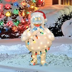 ProductWorks 32-Inch Holiday Décor Rudolph Pre-Lit Christmas Yard