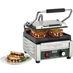 Waring Commercial Compact Italian-Style Panini Grill, 120-volt