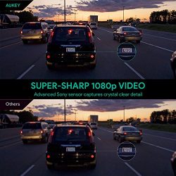 AUKEY Dual Dash Cam, 1080P HD Front and Rear Camera