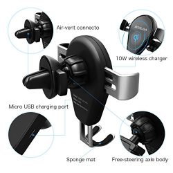 BOSLISA Auto-Clamping Qi Wireless Charger Car Mount