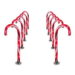 Prextex Christmas Candy Cane Pathway Markers Set