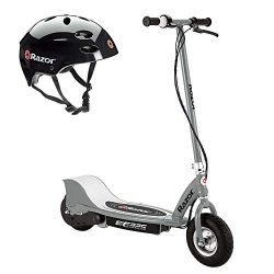 Razor Electric 24-Volt Motorized Kids Silver Scooter + Youth Black Helmet