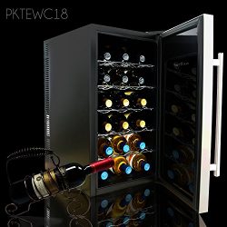 NutriChef 18 Bottle Thermoelectric Red And White Wine Cooler