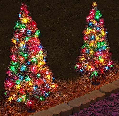 Set of 4, Pre-Lit 3' Tall Artificial Pathway Christmas Trees Best Offer ...