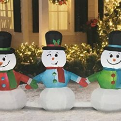 8 Ft Wide Pathway Snowmen Lightshow Musical Airblown Inflatable
