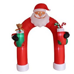 9 Foot Tall Christmas Inflatable Santa Claus Archway Arch