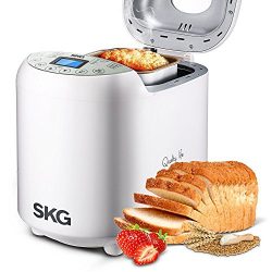 SKG Automatic Bread Machine 2LB - Beginner Friendly Programmable Bread Maker