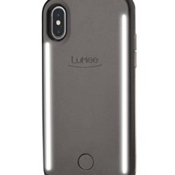 LuMee Duo Phone Case, Black | Front & Back LED Lighting, Variable Dimmer