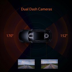 AUKEY Dual Dash Cam, 1080P HD Front and Rear Camera