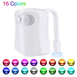 WEBSUN Toilet Night Light Motion Activated 16 Color Changing