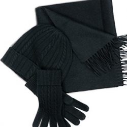 Fishers Finery Women's 100% Cashmere Hat Glove