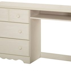 South Shore Desk with 3 Storage Drawers, Pure White