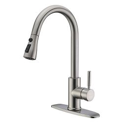 Single Handle High Arc Brushed Nickel Pull out Kitchen