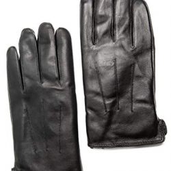 Men's Touchscreen Cashmere Lined Leather Gloves