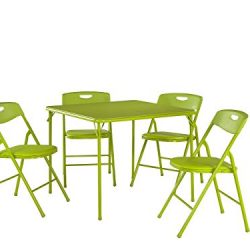 Cosco 5-Piece Folding Table and Chair Set, Apple Green